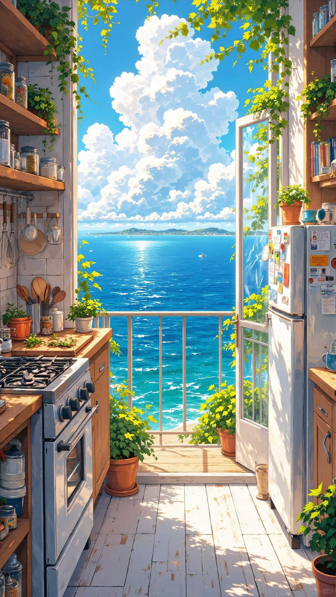 很治愈的漫画场景壁纸，高清壁纸