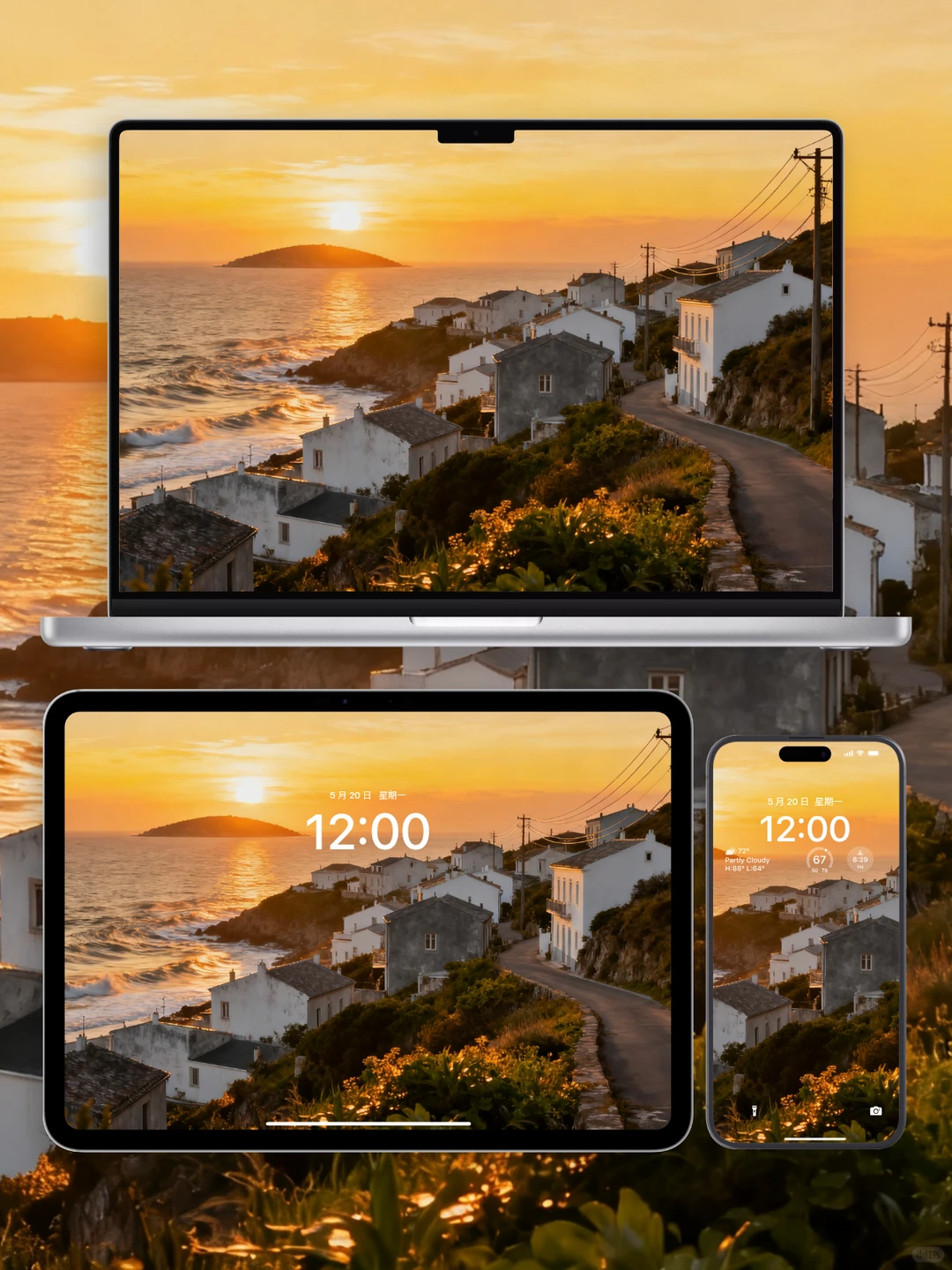电脑壁纸 A-12落日双镜