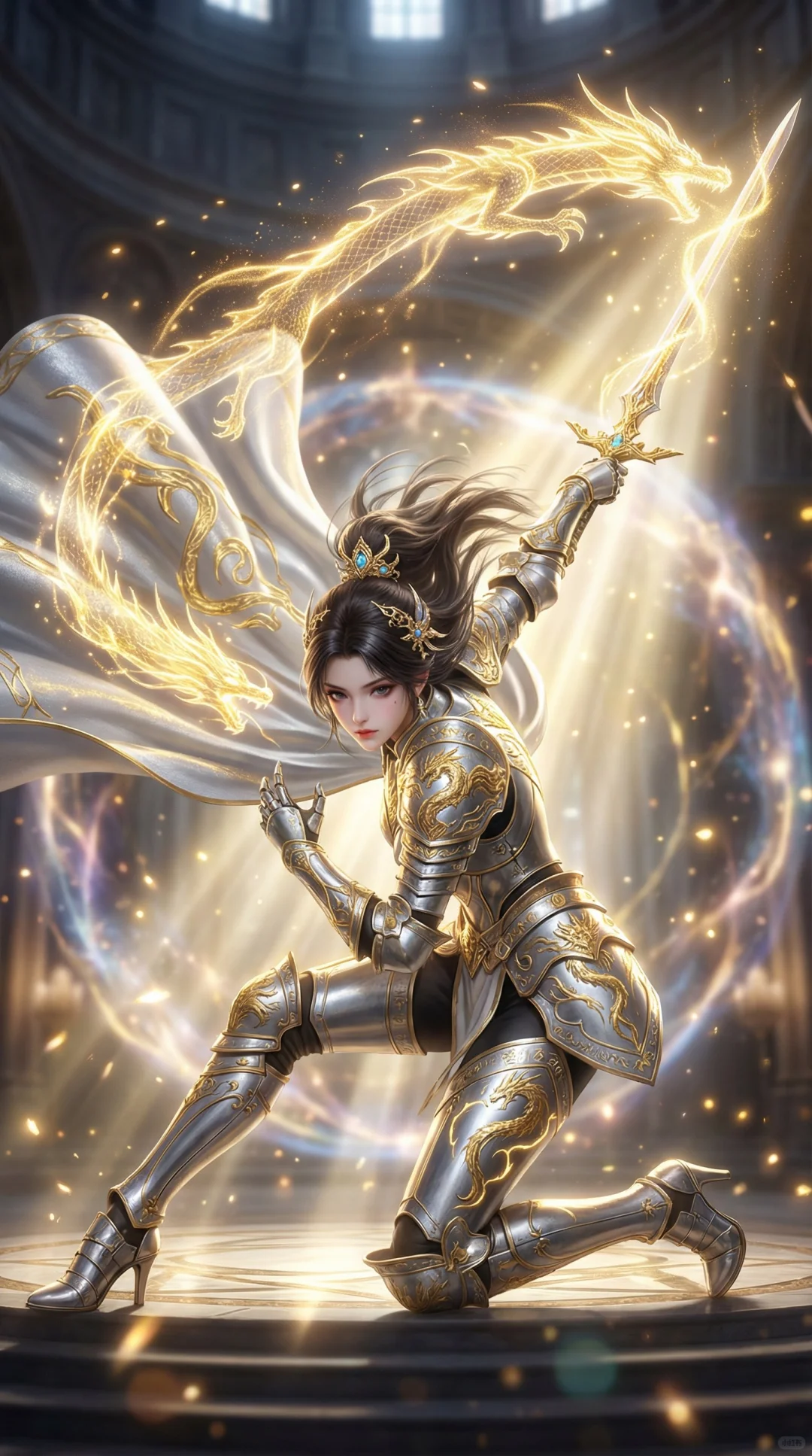 斗破苍穹女角色设定图—光明骑士2，含提示词