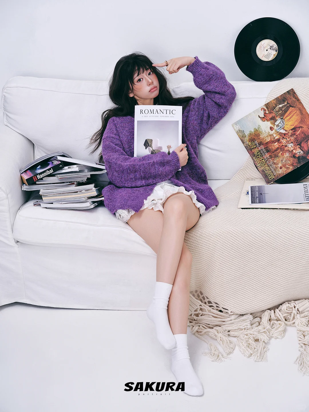 紫调慵懒💜｜居家俏皮感写真