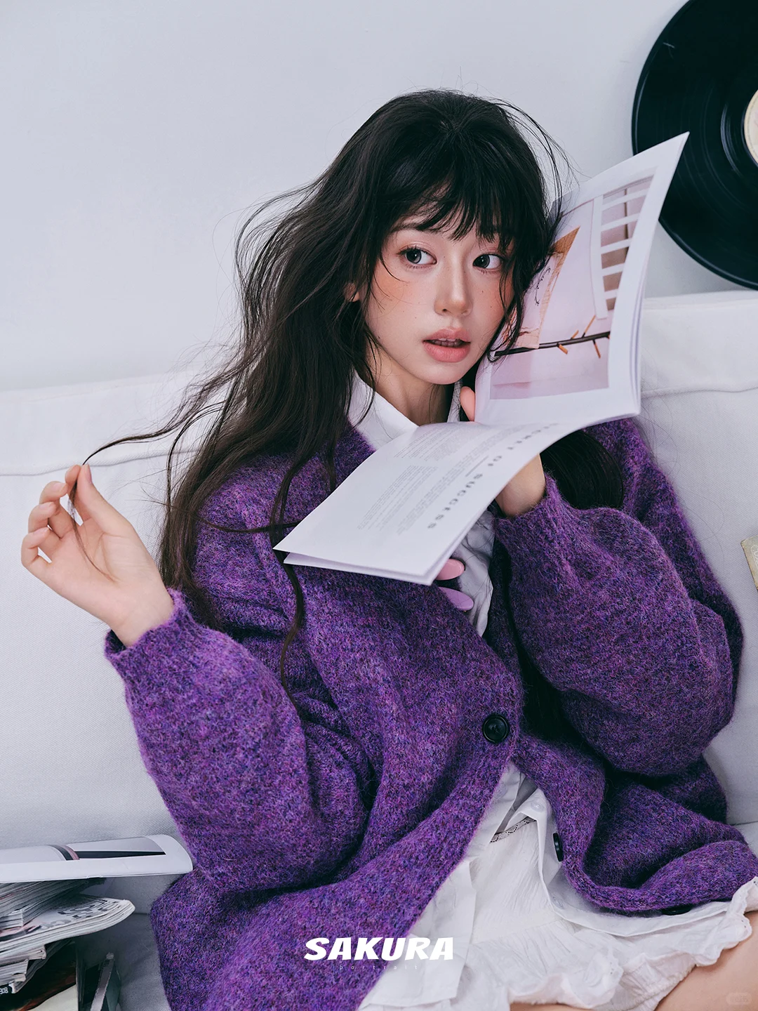 紫调慵懒💜｜居家俏皮感写真