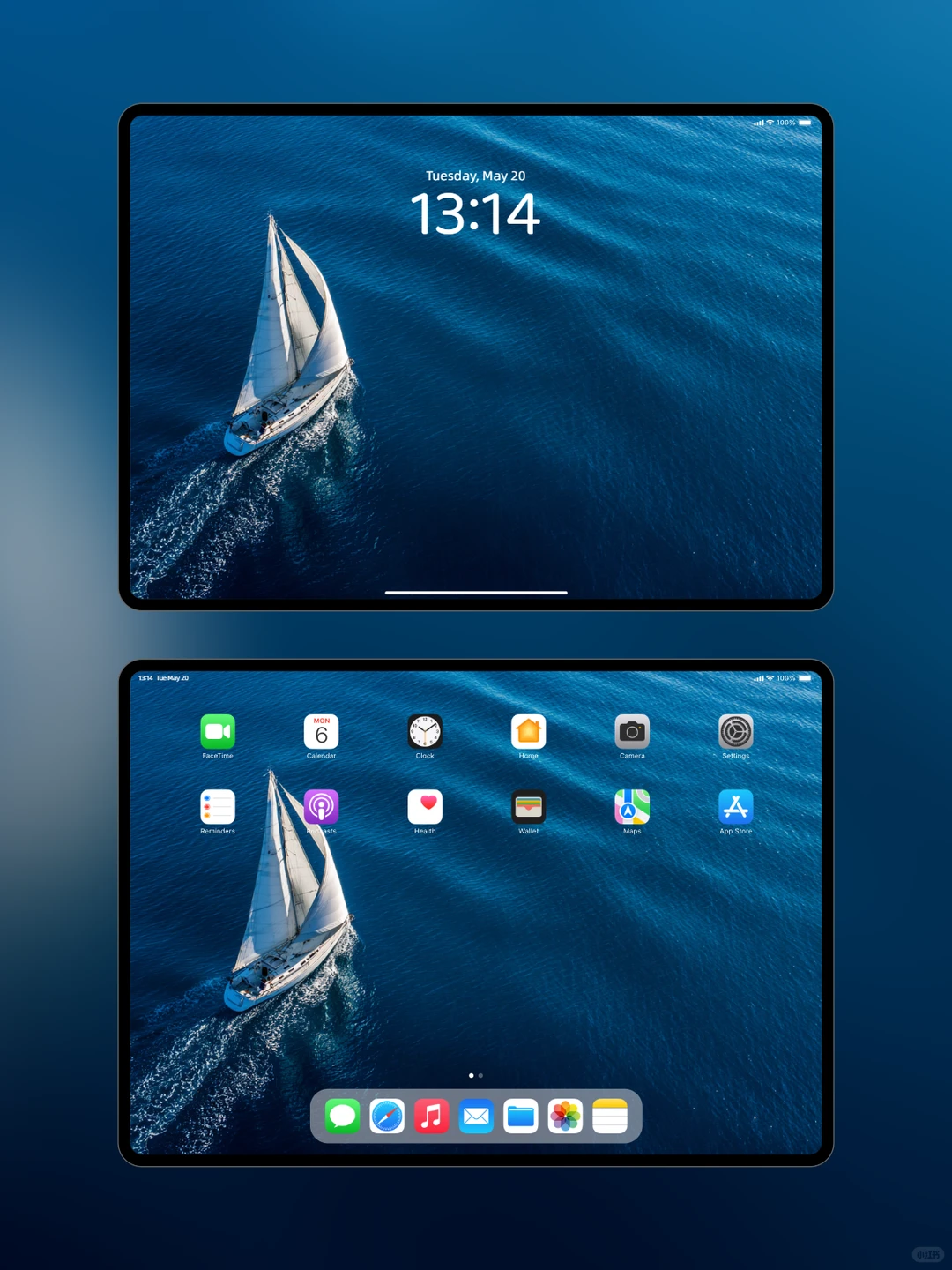 治愈系列壁纸 I 蓝海帆船 I 444