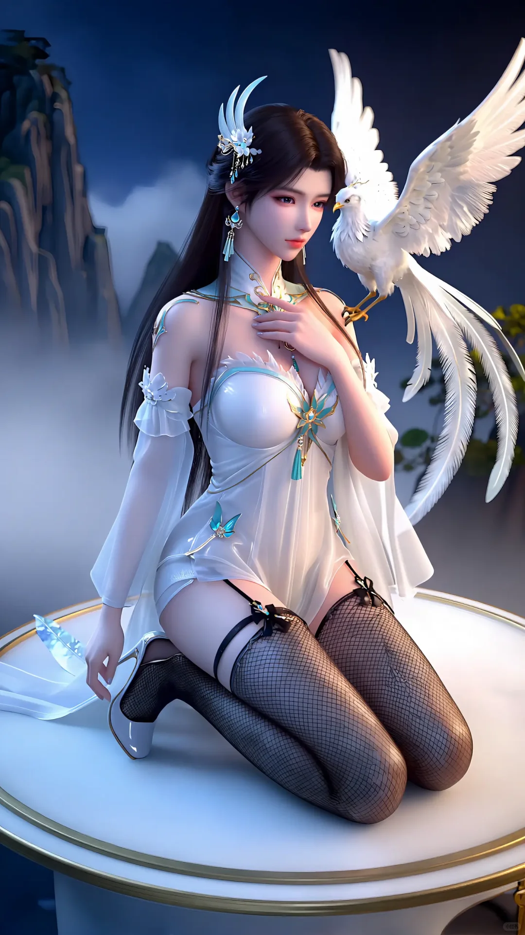 仙鹤配国漫女神❤️