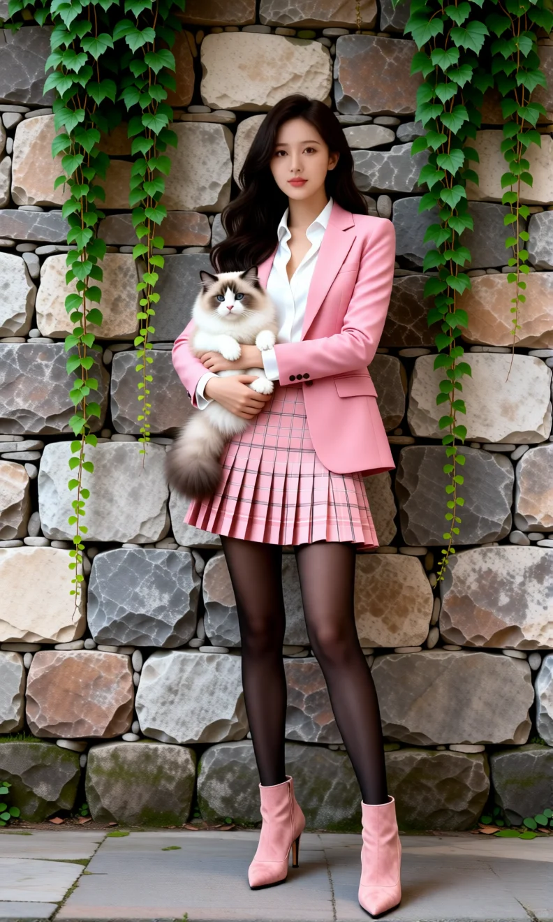 老墙下邂逅温柔与青春✨