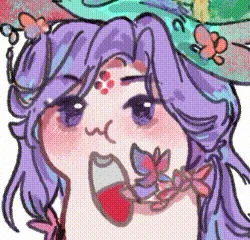 画了昭君的GIF表情包