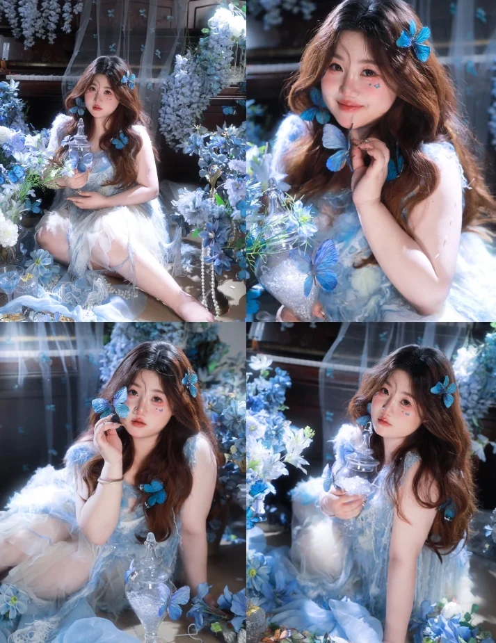 180斤纯欲甜妹来也‼️生日写真就拍蝴蝶写