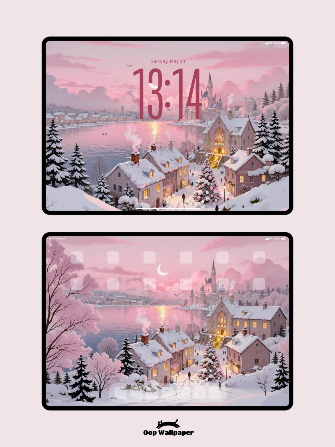 020｜暖冬粉雾城堡｜平板壁纸