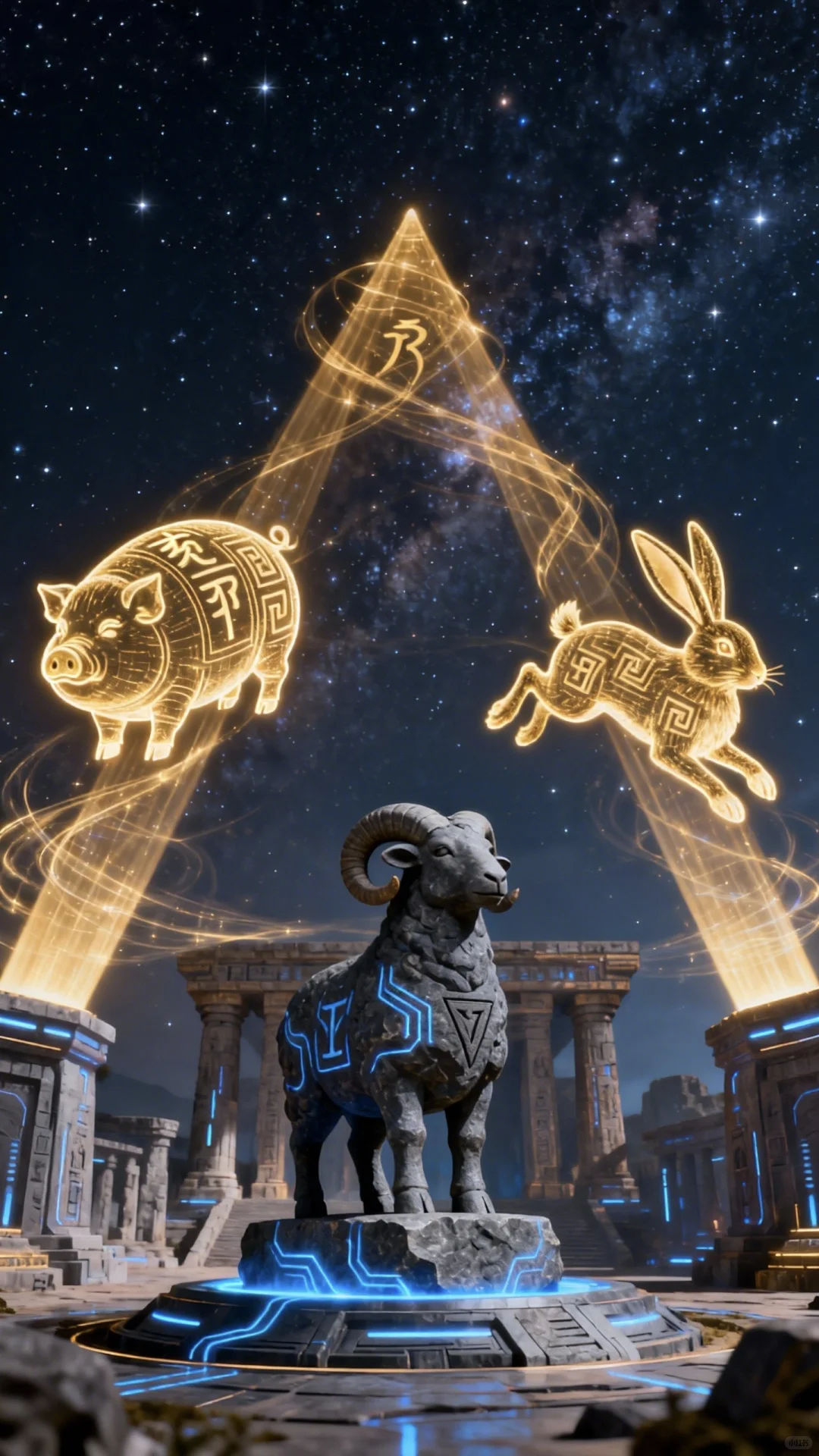 2026年新款生肖壁纸 || 三羊合泰