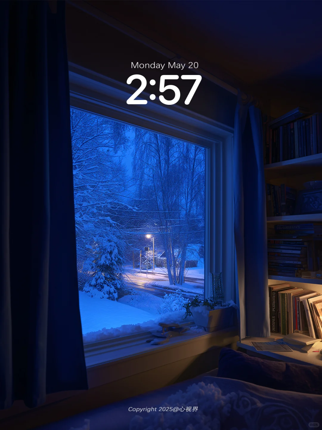 ♪⋆.✮冬日的浪漫是窗台的蓝 | 199壁纸