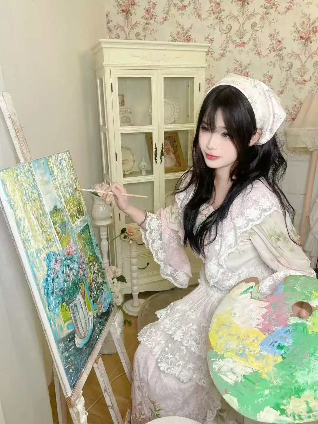 女大学生勇闯自拍馆，40➕拍九套写真