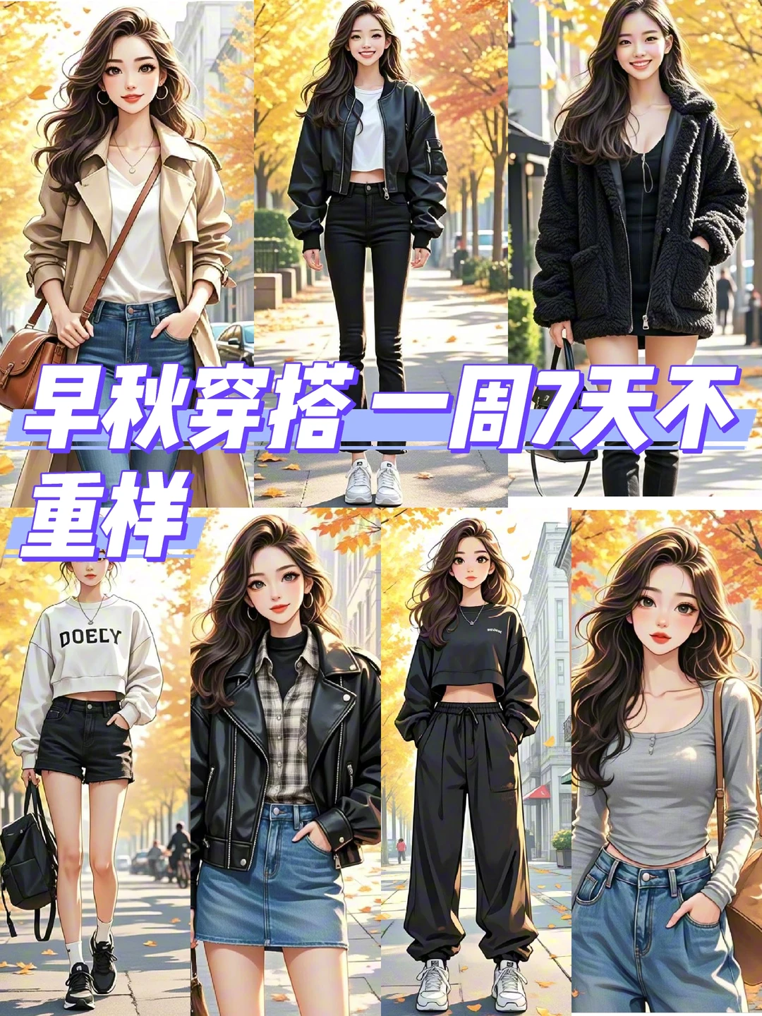 秋日女生穿搭｜一周7天不重样！