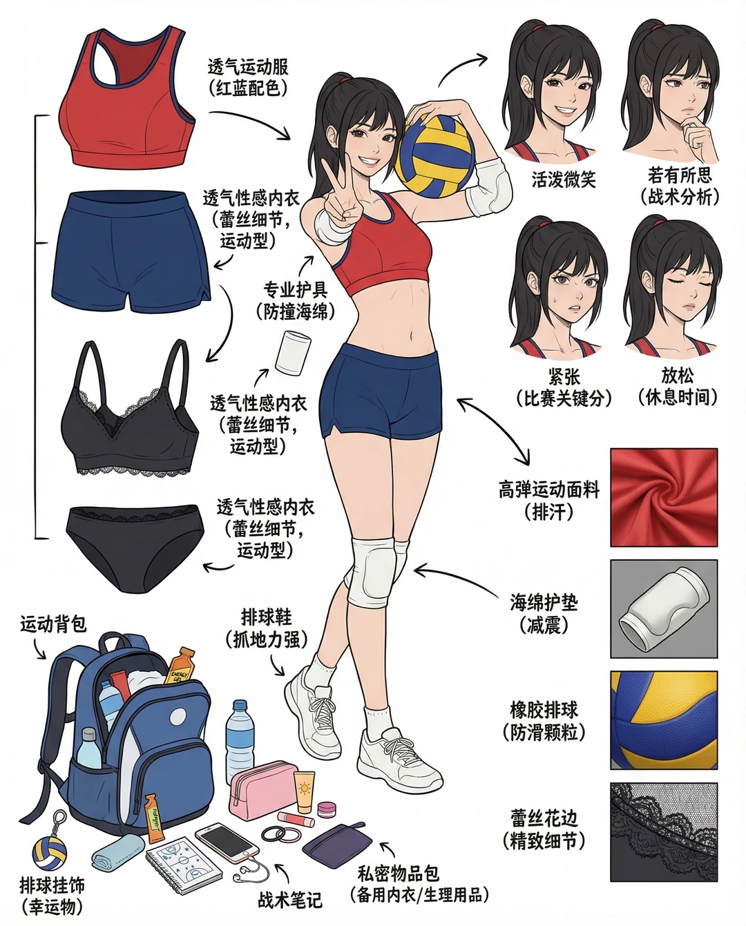 泳装人物设定分解🥵🥵