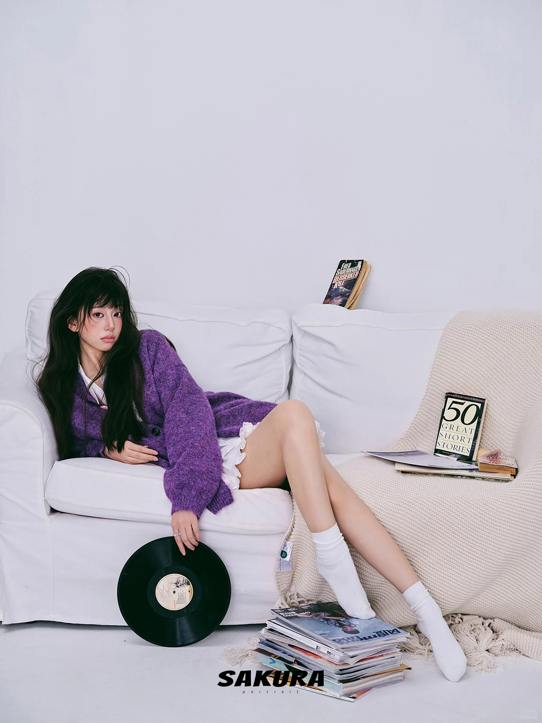 紫调慵懒💜｜居家俏皮感写真