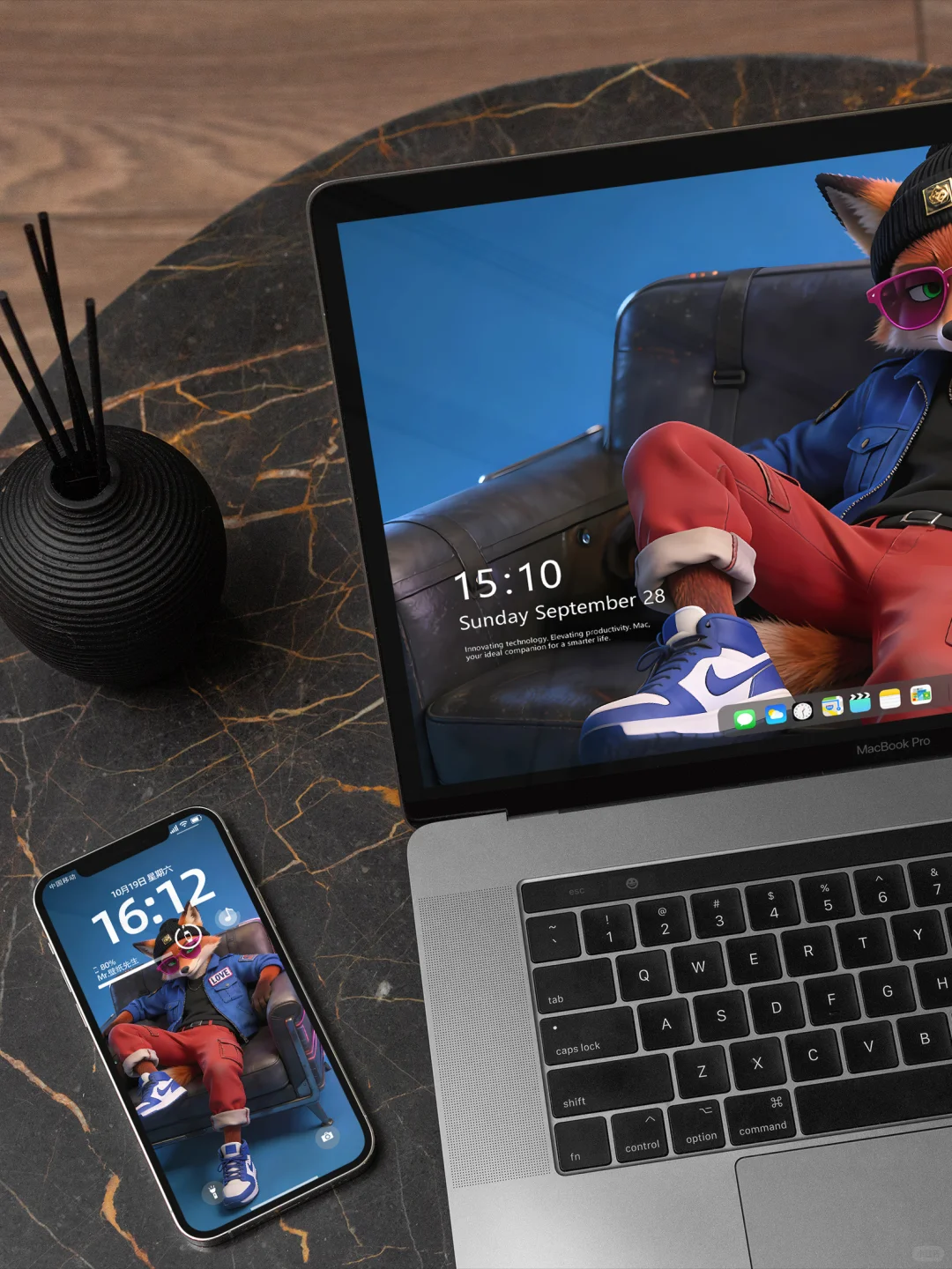 疯狂动物城痞帅尼克丨克莱因蓝系列丨4K壁纸