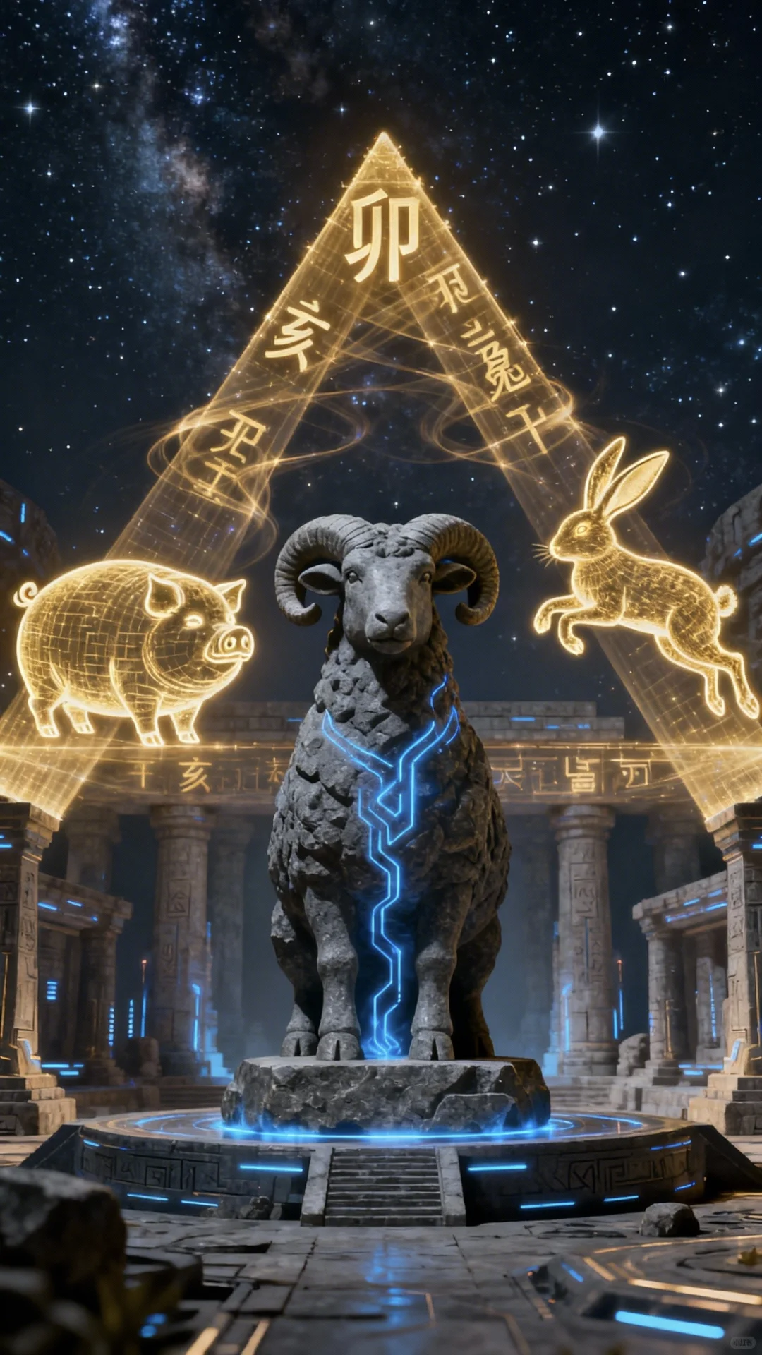 2026年新款生肖壁纸 || 三羊合泰