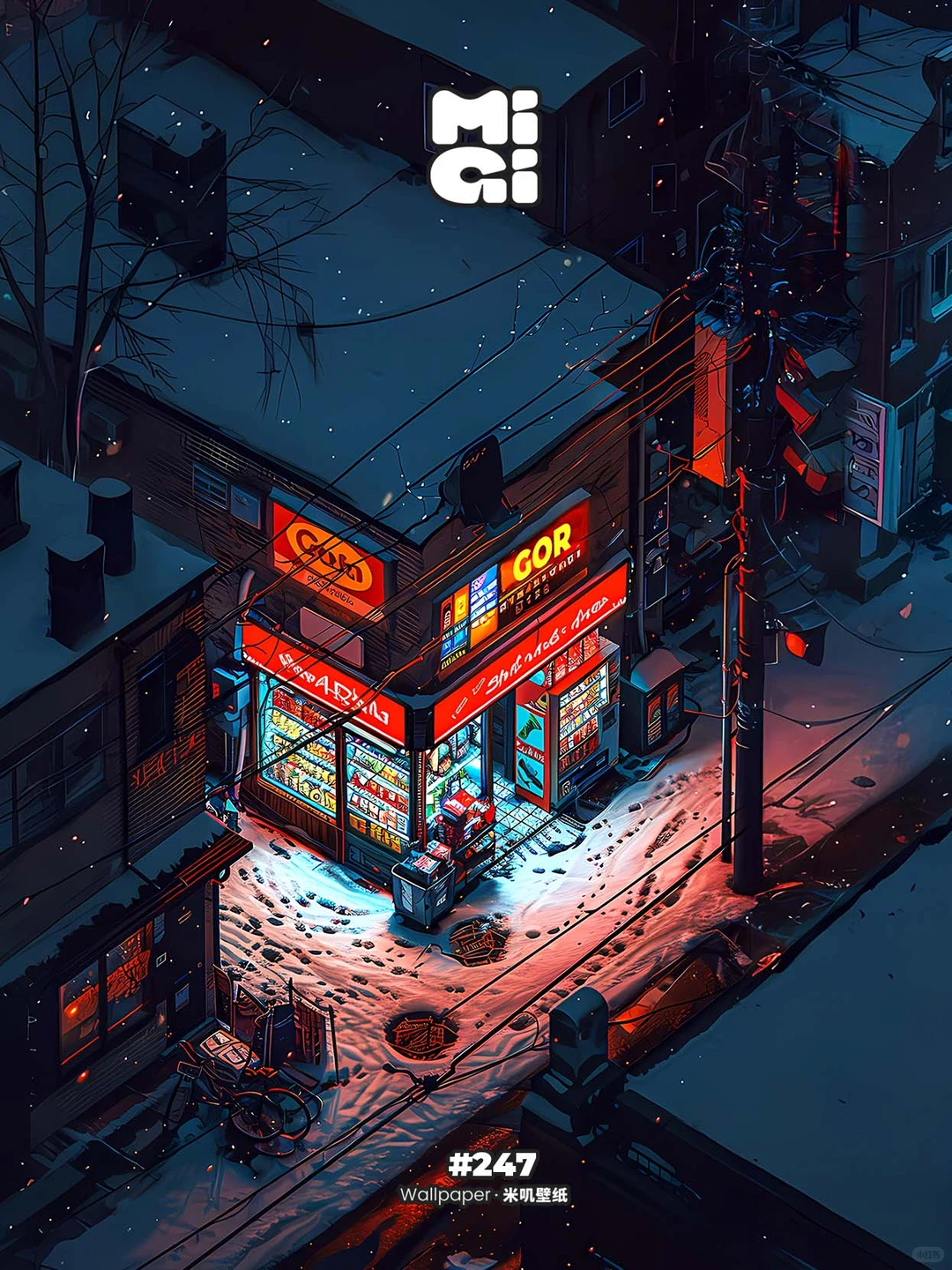 壁纸 | 雪夜霓虹 | 247