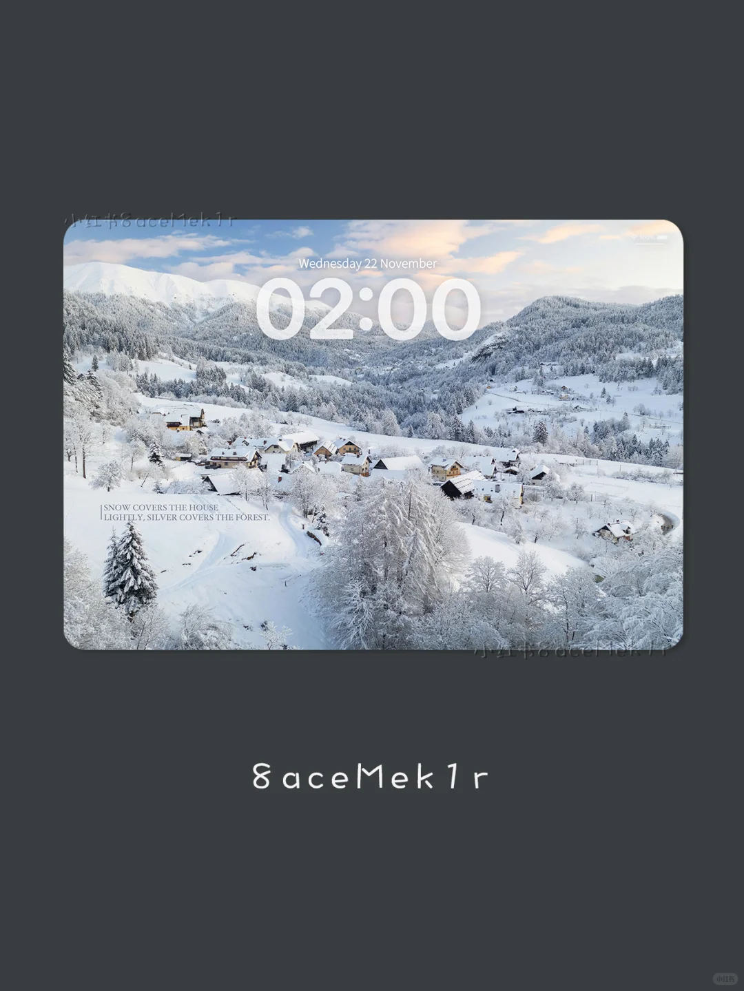 雪山小镇.iPad壁纸 纯净的白色世界