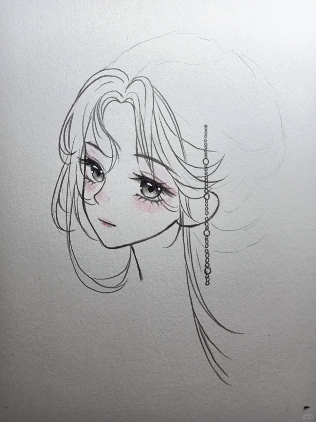 古风女生绘画过程图