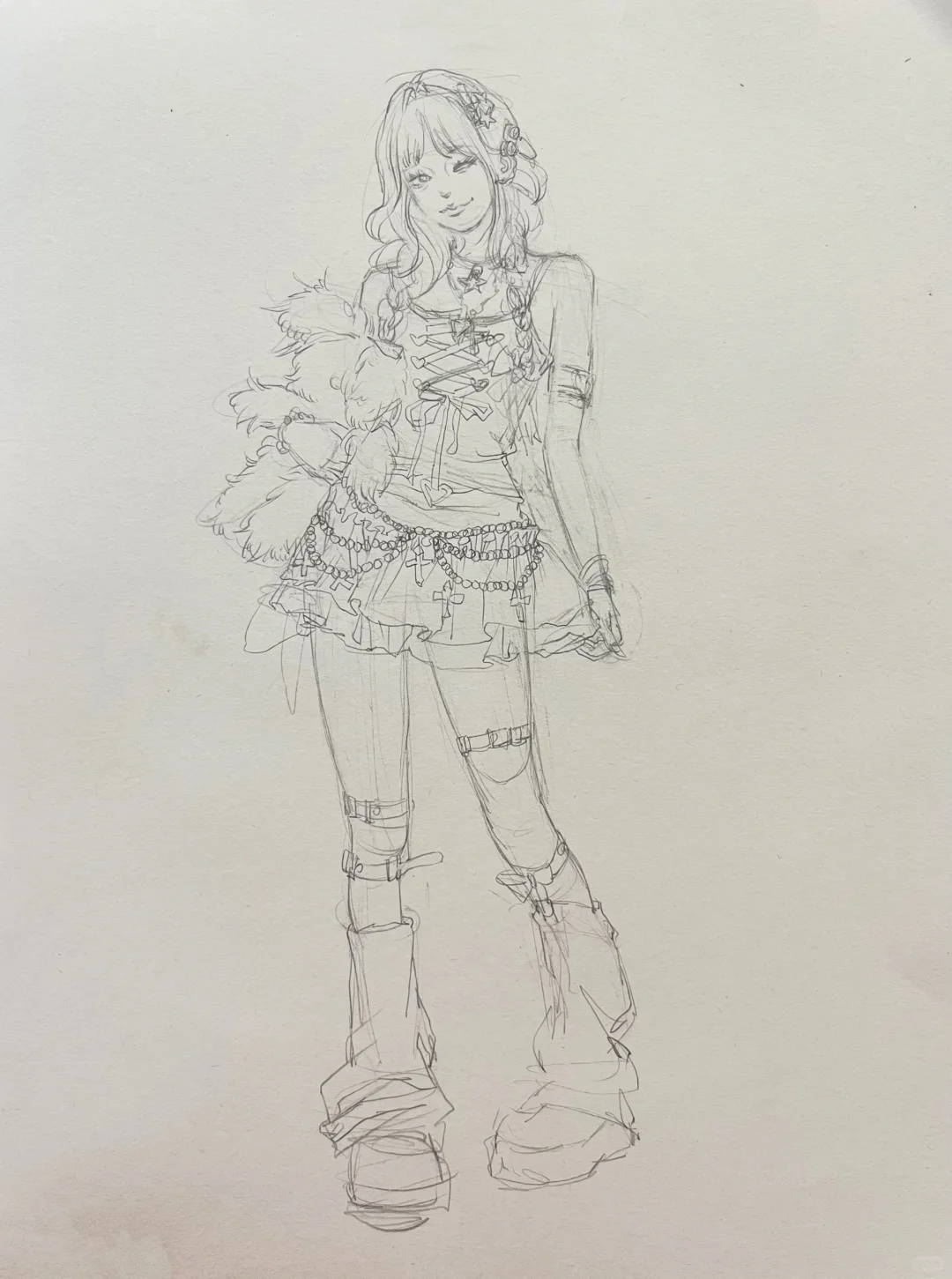 画个小姐姐 线性速写站姿