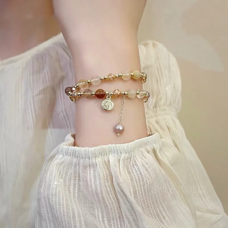 39宠粉双层叠戴串珠女轻奢小众高级感手链