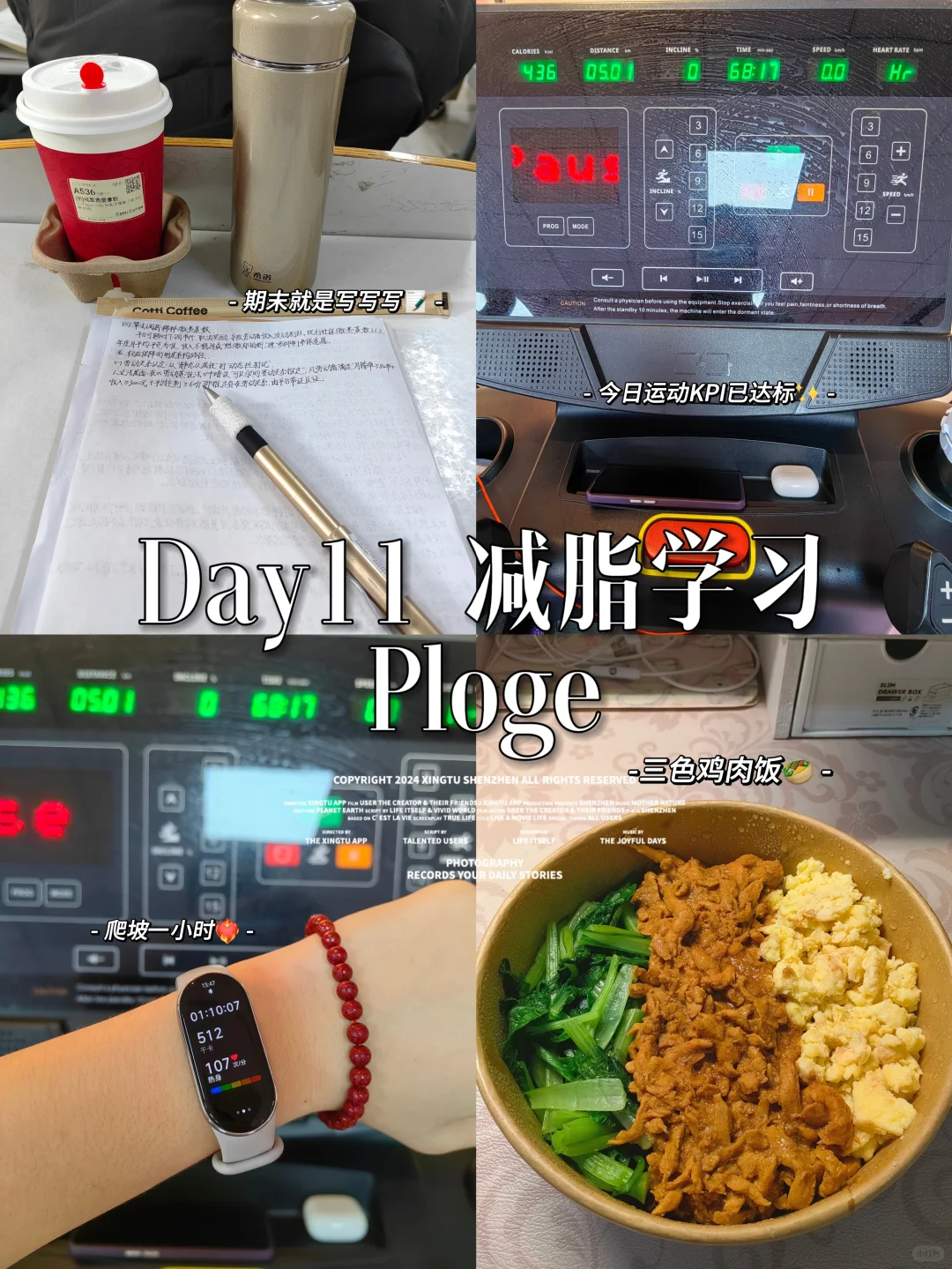 减脂Ploge|06女大学习＋运动减脂的一天