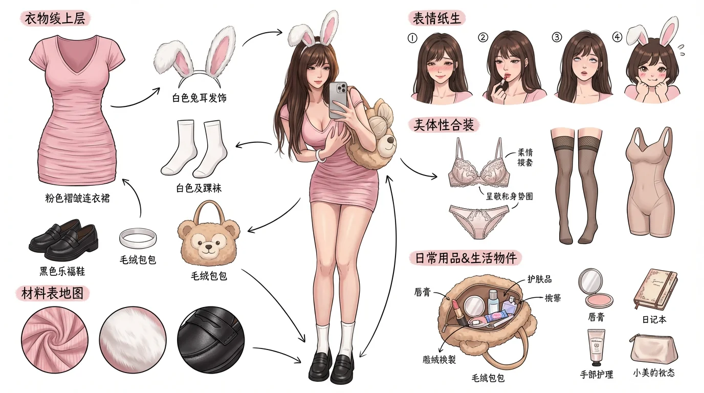 纯欲风穿搭解析