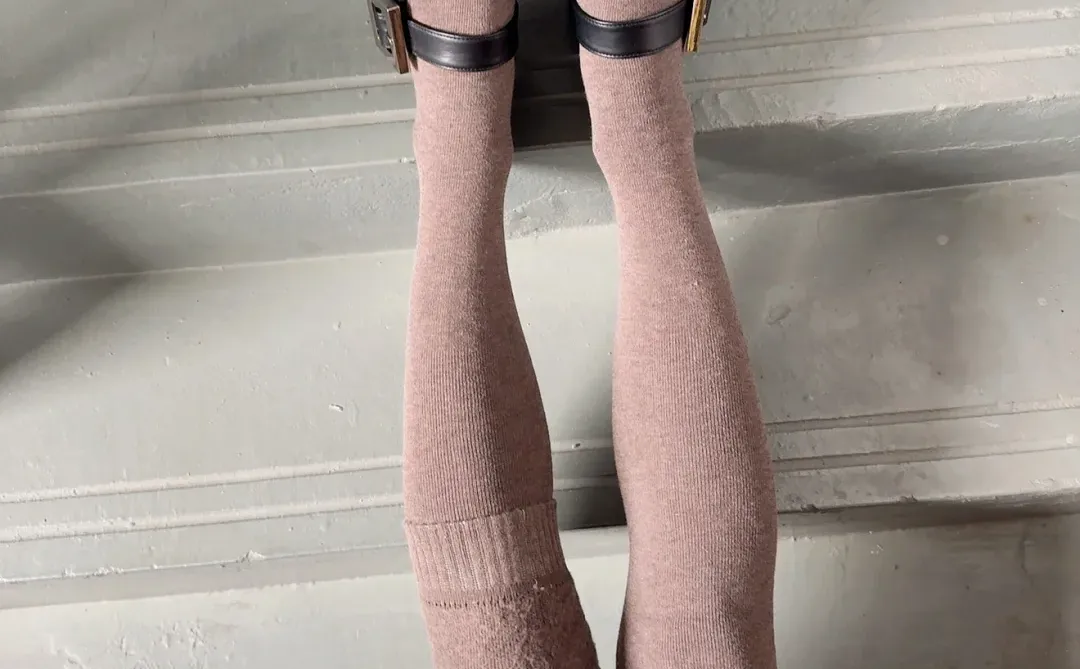 浅咖温柔杀✨秋冬氛围感裸感过膝袜封神