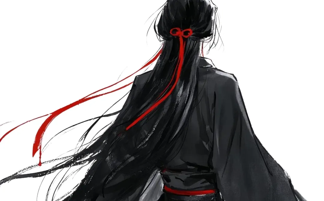 古风黑衣女子绝美背影头像2