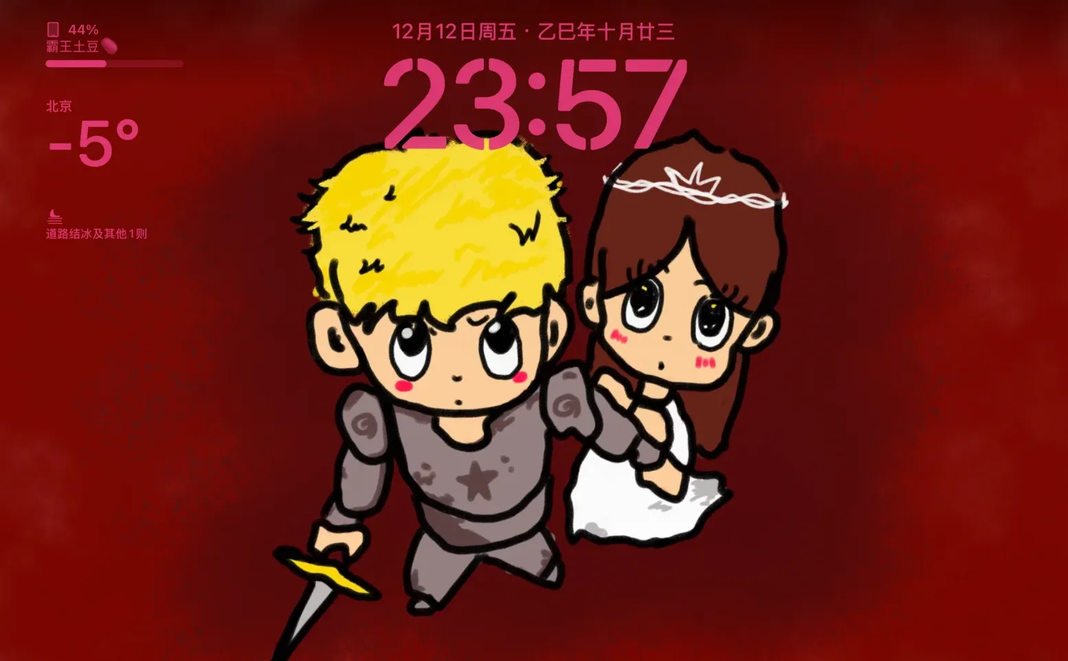 今天的壁纸是甜甜的！🥰王子与公主