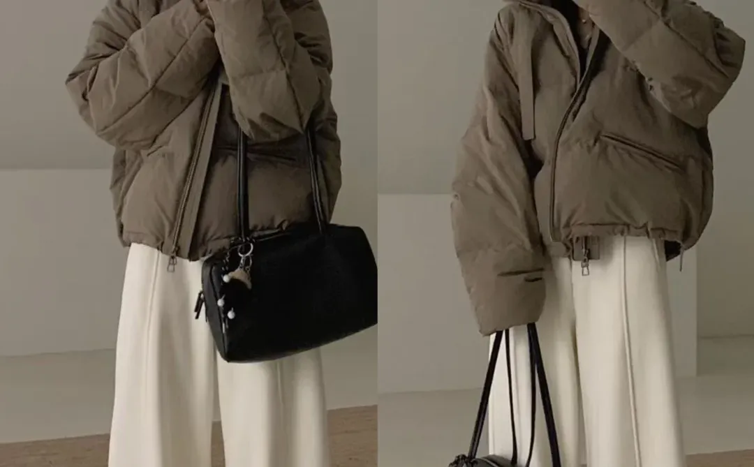 OOTD|160小个子女生秋冬短款羽绒服穿搭