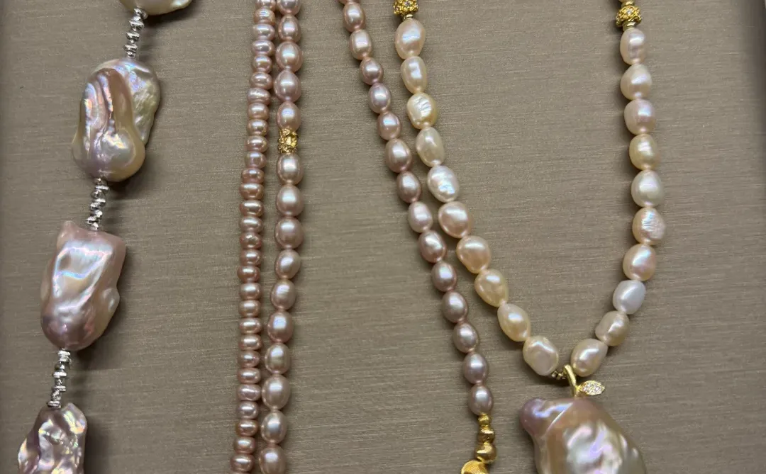 已出闲置全新天然淡水珍珠巴洛克项链