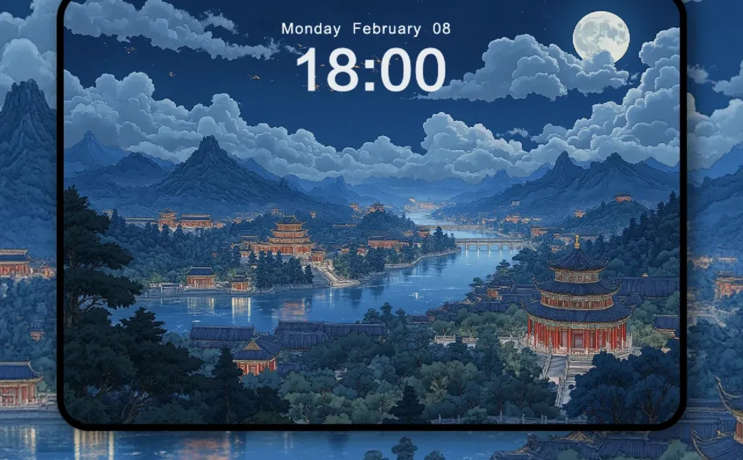 月下蓬莱｜iPad壁纸