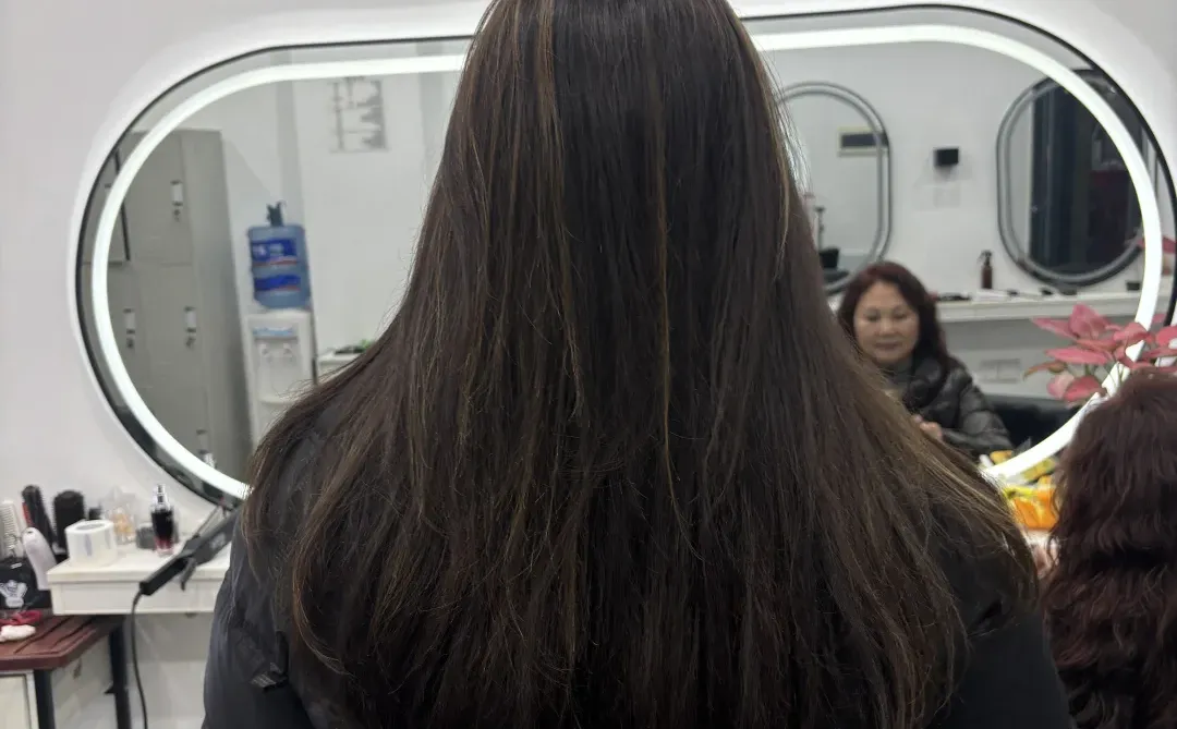 线条染➕发尾微c烫