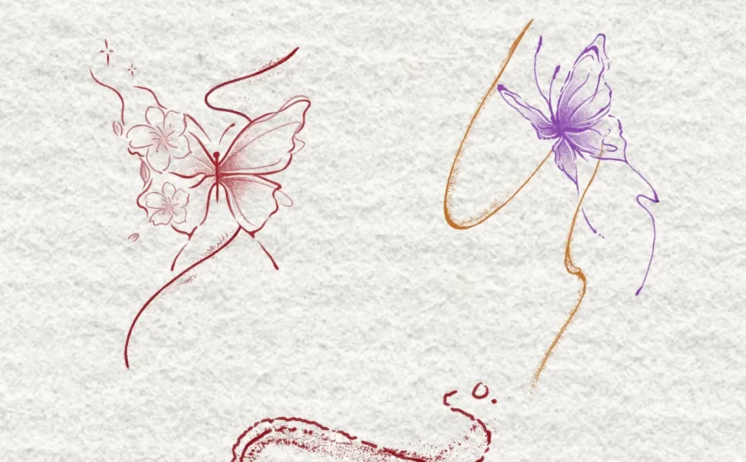 一些彩色蝴蝶线条🦋