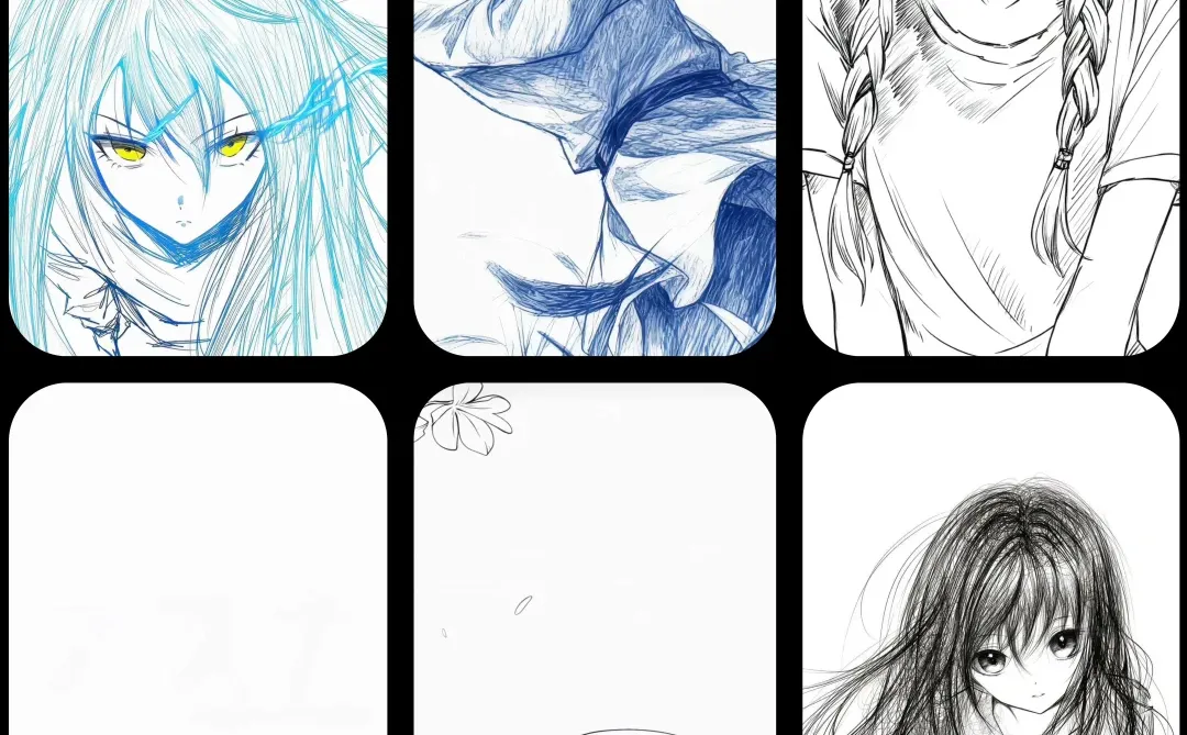 线条绘画动漫壁纸合集