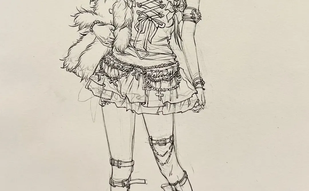 画个小姐姐 线性速写站姿