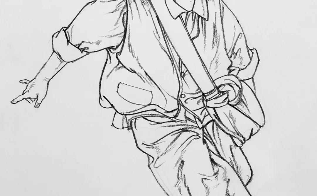 线性人物速写训练