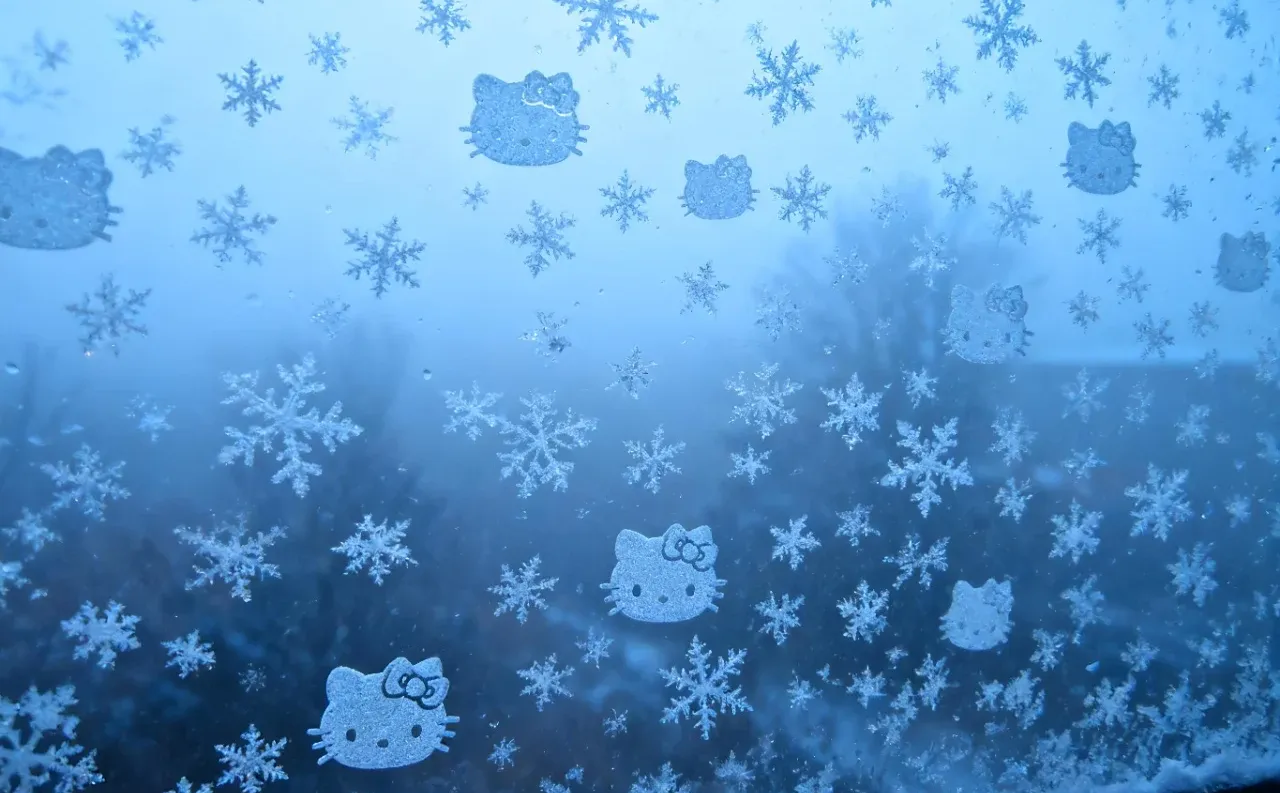 HelloKitty雪景iPad壁纸