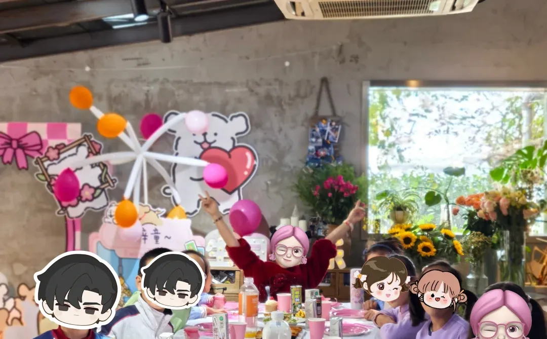 女孩的生日布置〡线条小狗