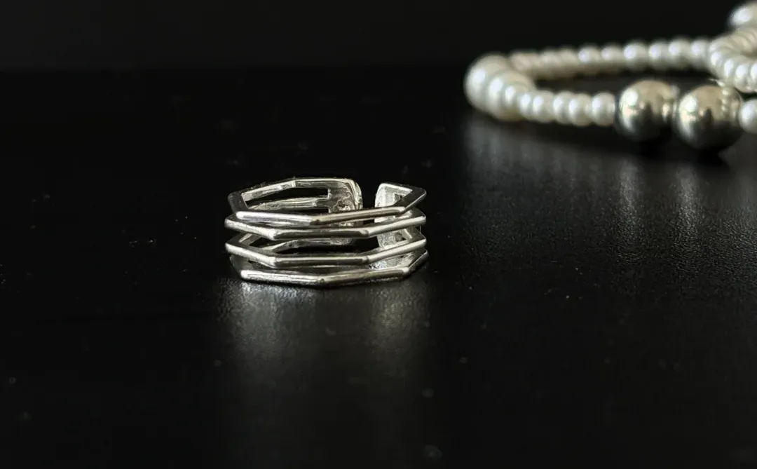 清冷感｜几何线条感戒指