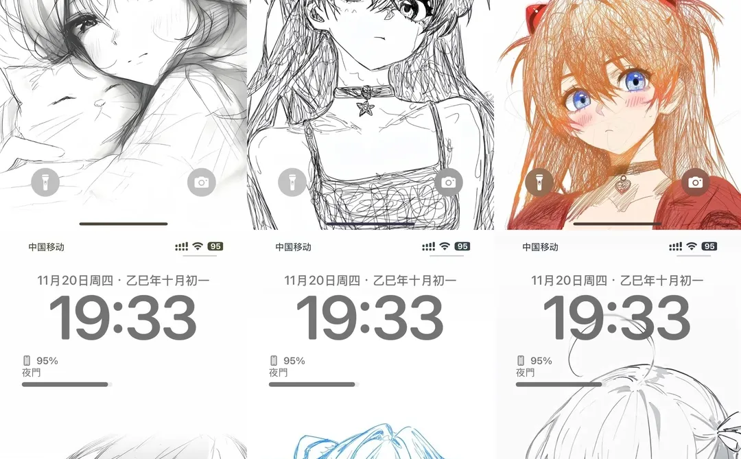 治愈力max！这组线条动漫壁纸锁了🔒