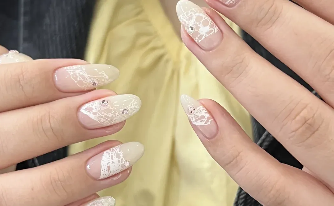 从化美甲｜白蕾丝客拍系列
