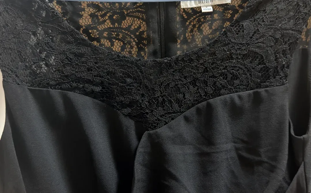 古早黑色蕾丝包臀裙 个人闲置
