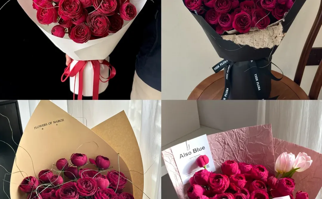 哇塞！红蕾丝花束好直观的表达浓浓的爱意❤️