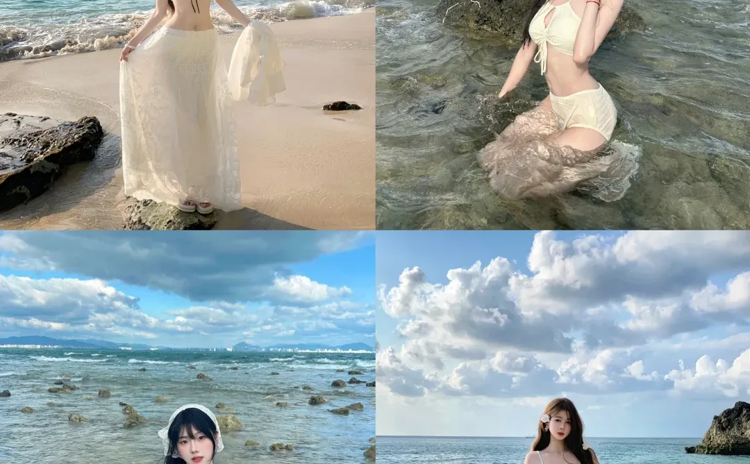 三亚约拍📸海边拍摄姿势get🤏🤏