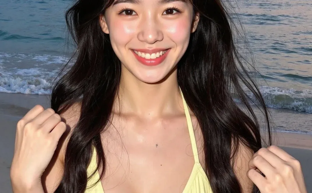 热带海岛沙滩泳衣拍照📷