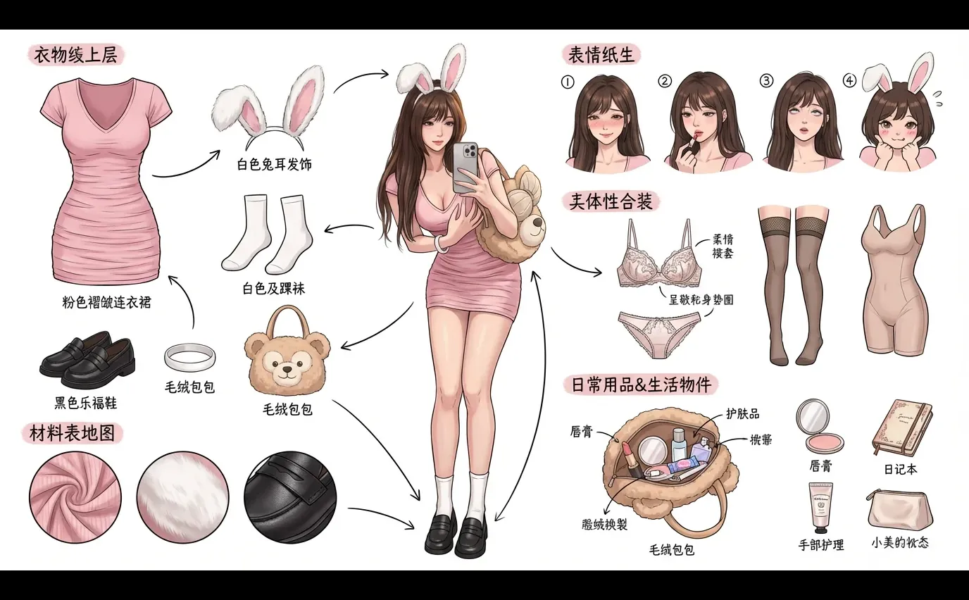 纯欲风穿搭解析