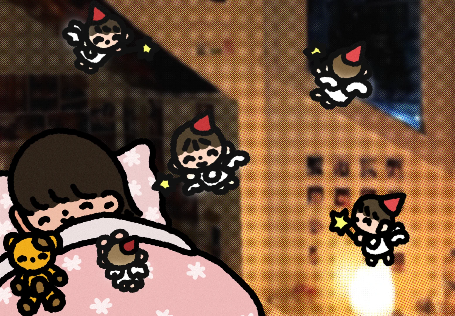 原创壁纸｜进入温暖的被窝里吧