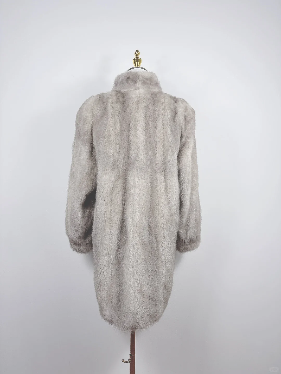 vintage进口皮草整皮水貂毛宝石蓝天然色