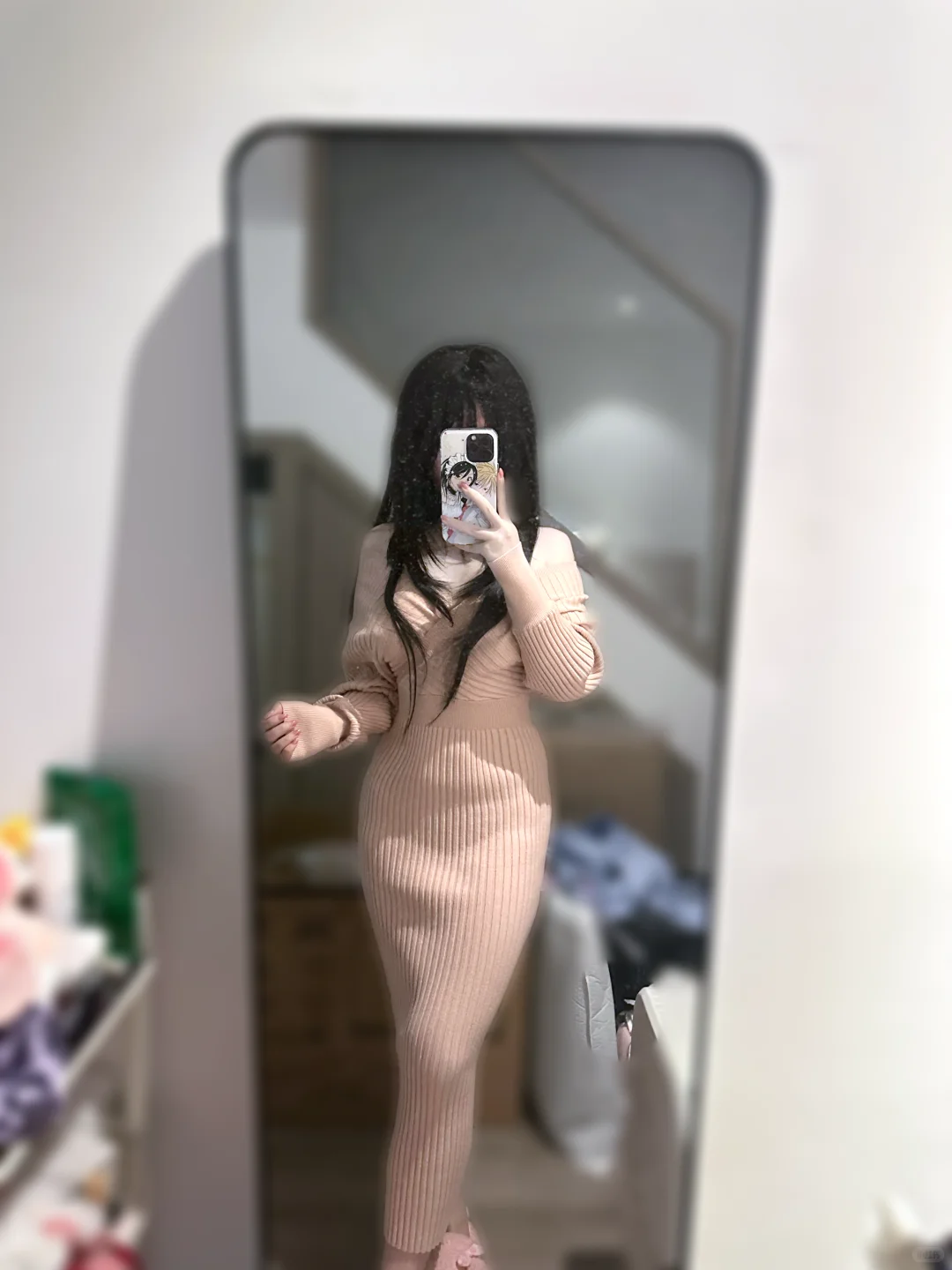 60块钱买的针织裙意外还挺不错的